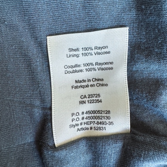 Aritzia Wilfred Free Teigan Mini T-Shirt Dress Stone Blue - Size Small - Picture 3 of 7